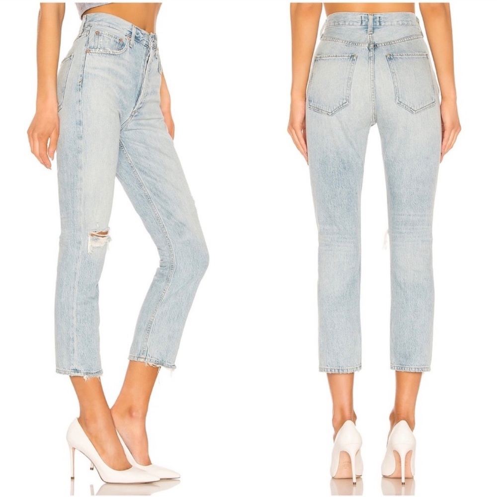 AGOLDE Riley High Rise Straight Crop